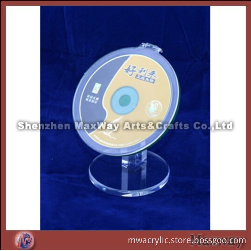 Clear Round Single Acrylic CD Rack/Display